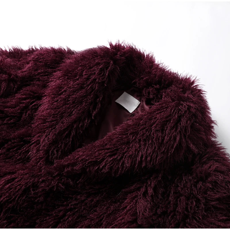 Chic Shaggy Charm Jacket Faux Fur Faux Fur Jackets | Chuzko.com