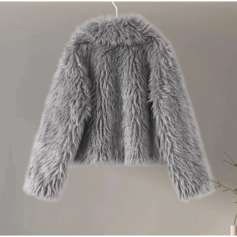 Chic Shaggy Charm Jacket Faux Fur Faux Fur Jackets | Chuzko.com