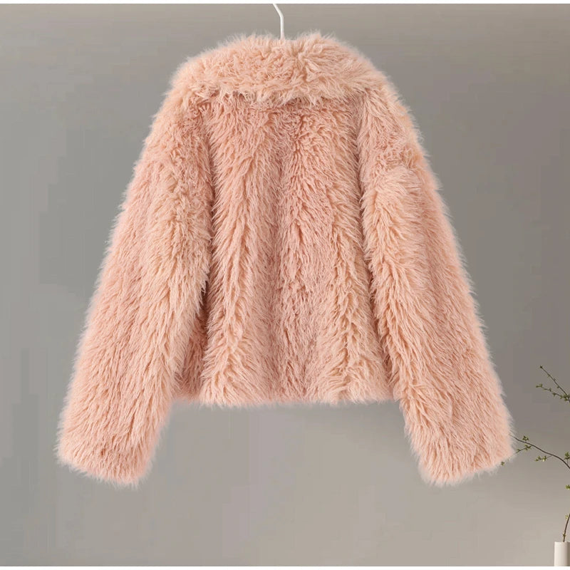 Chic Shaggy Charm Jacket Faux Fur Faux Fur Jackets | Chuzko.com