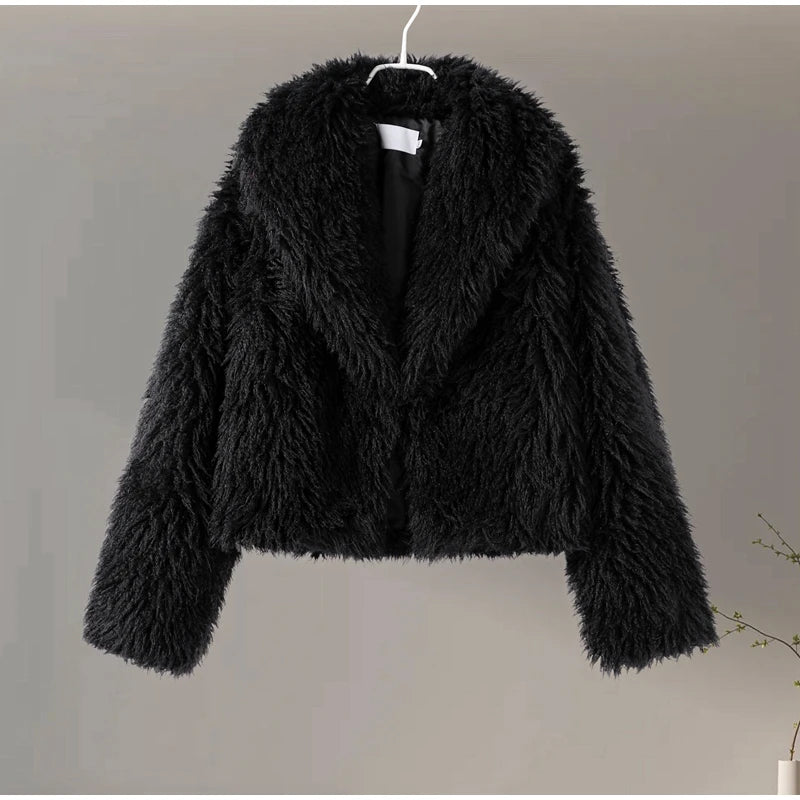 Chic Shaggy Charm Jacket Faux Fur Faux Fur Jackets | Chuzko.com