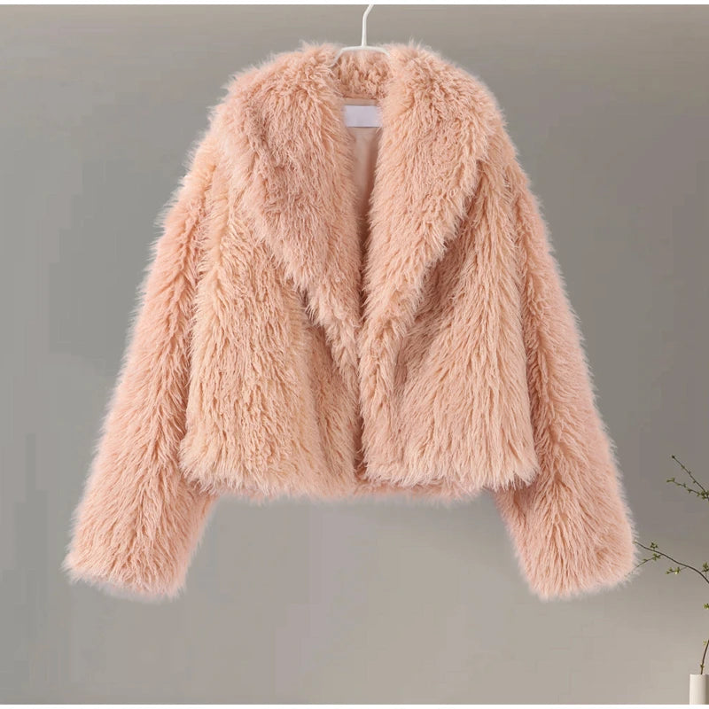 Chic Shaggy Charm Jacket Faux Fur Faux Fur Jackets | Chuzko.com