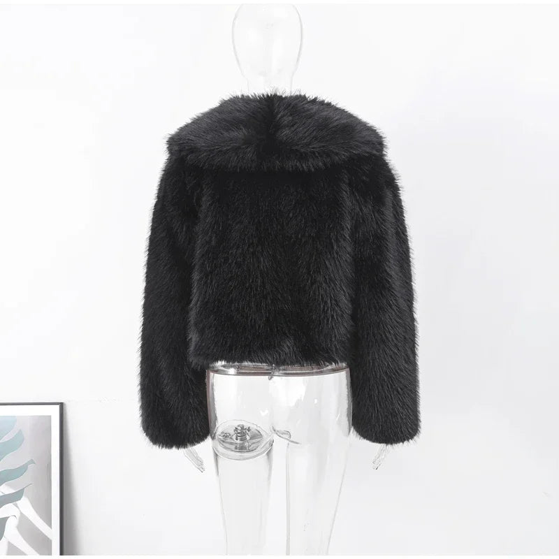 Chic Shaggy Charm Jacket Faux Fur Faux Fur Jackets | Chuzko.com