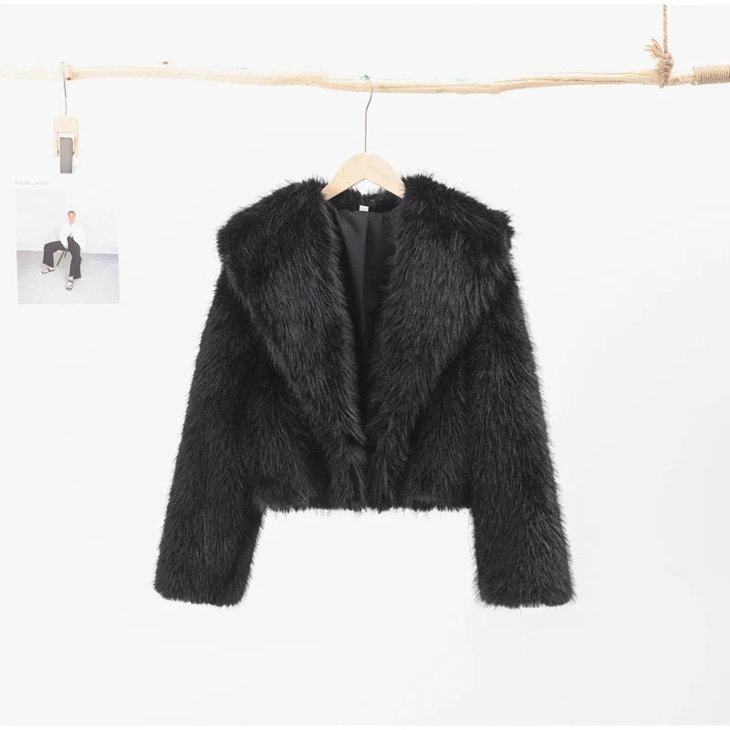 Chic Shaggy Charm Jacket Faux Fur Faux Fur Jackets | Chuzko.com