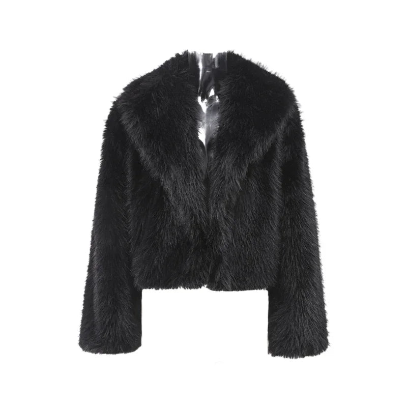 Chic Shaggy Charm Jacket Faux Fur Faux Fur Jackets | Chuzko.com