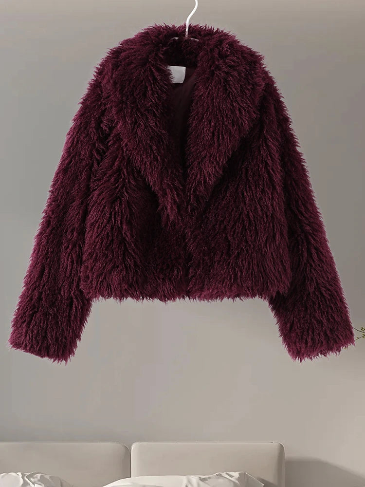 Chic Shaggy Charm Jacket Faux Fur Faux Fur Jackets | Chuzko.com