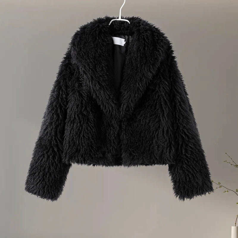 Chic Shaggy Charm Jacket Faux Fur Faux Fur Jackets | Chuzko.com