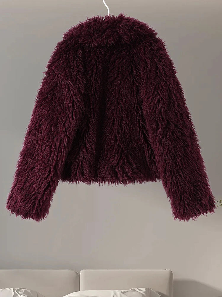 Chic Shaggy Charm Jacket Faux Fur Faux Fur Jackets | Chuzko.com