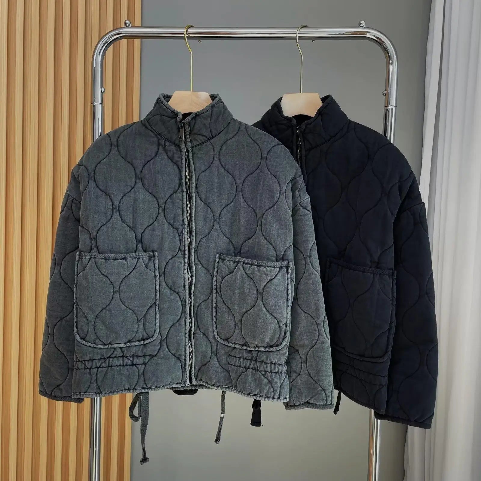 Patch Pocket Quilted Comfort Jacket Quilted Jackets | Chuzko.com