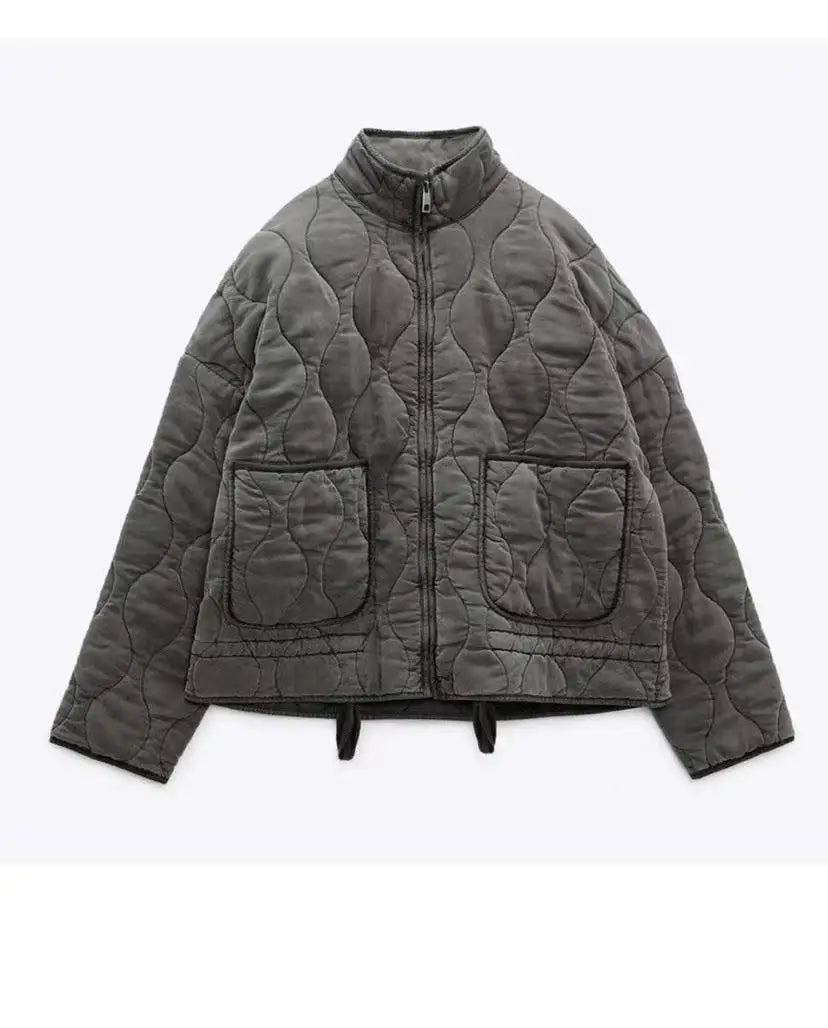 Patch Pocket Quilted Comfort Jacket Quilted Jackets | Chuzko.com