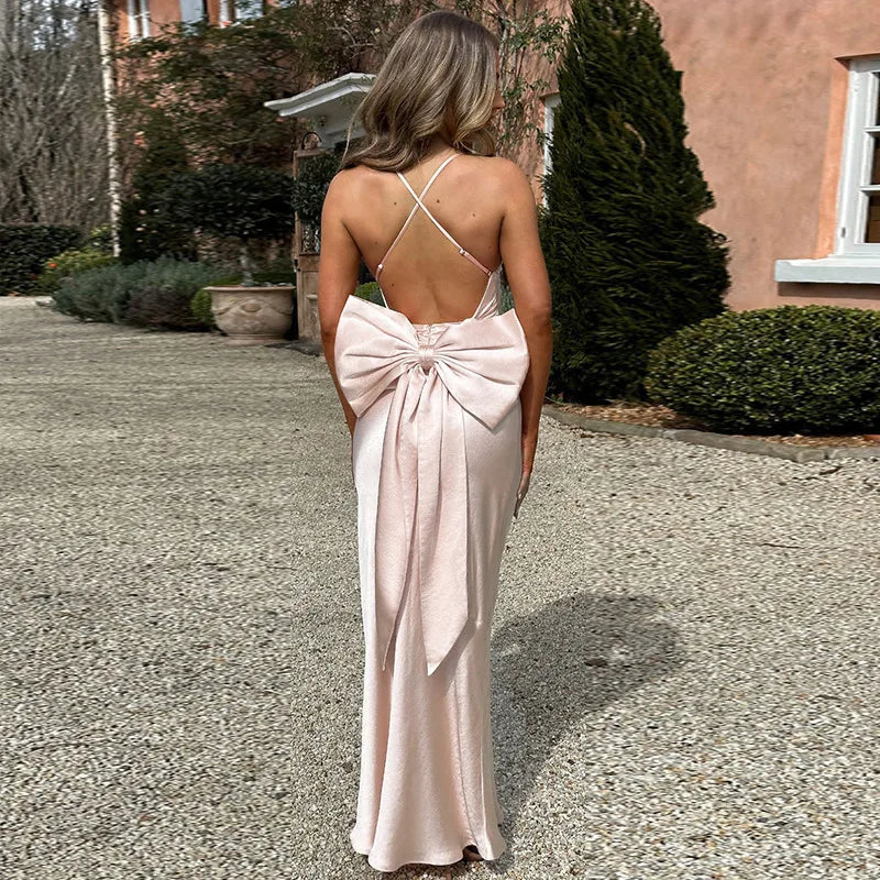 Elegant Evening Bow-Back Gown Evening Gown | Chuzko.com