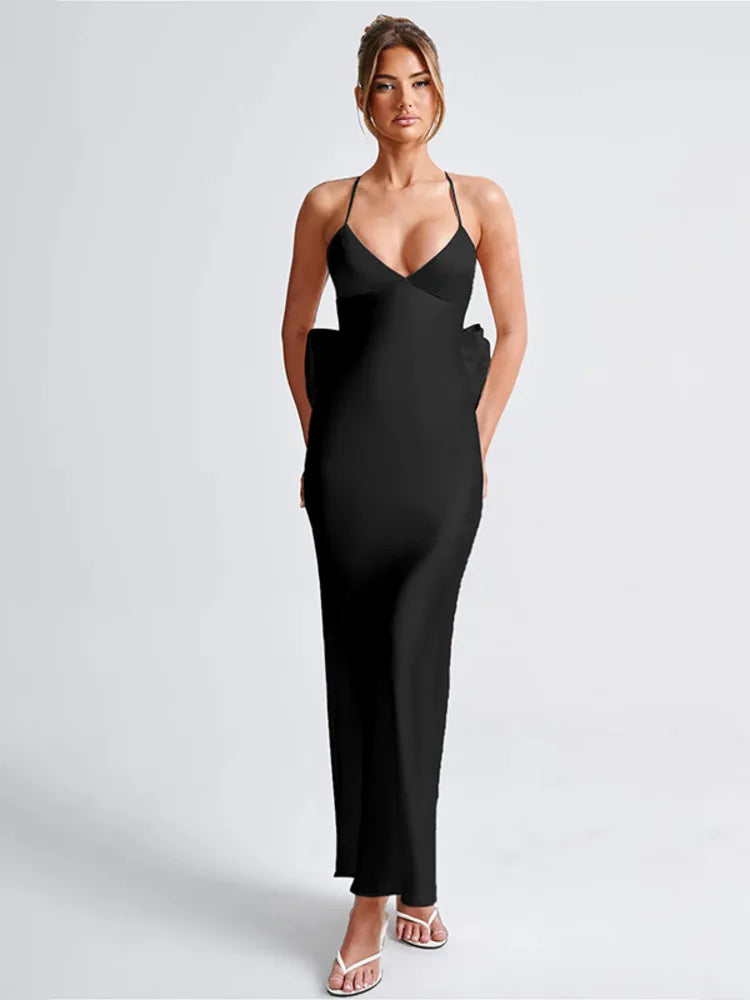 Elegant Evening Bow-Back Gown Evening Gown | Chuzko.com