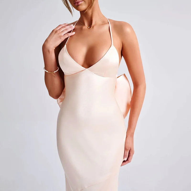 Elegant Evening Bow-Back Gown Evening Gown | Chuzko.com