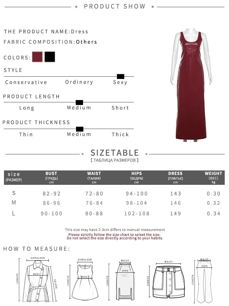 Faux Leather Evening Maxi Dress – Perfect for Fall Parties Maxi | Chuzko.com