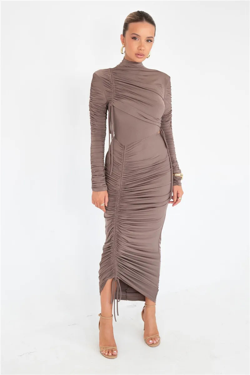 Ruched Elegance Evening Gown	