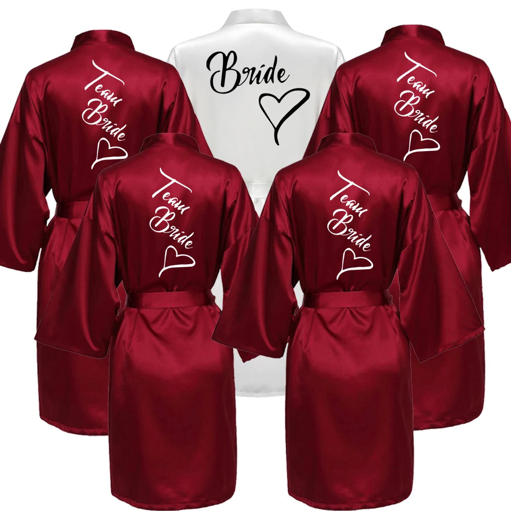 Personalized Satin Bridesmaid & Bride Robes
