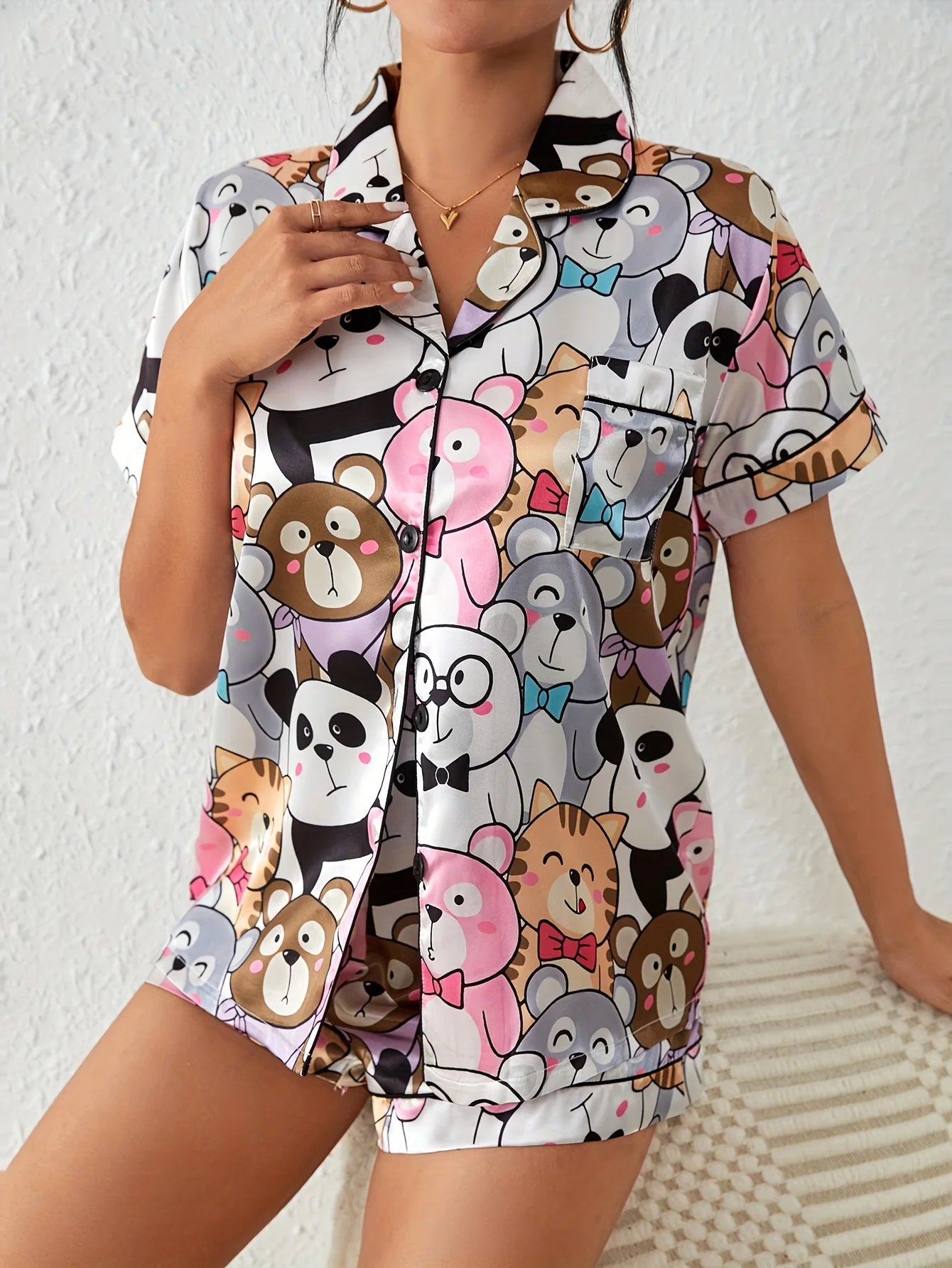 Panda Party  Pajama Set Sleepwear | Chuzko.com