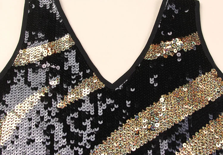 Stunning Gatsby Sequin Night Out Bodycon Mini Dress Sequin Mini | Chuzko.com