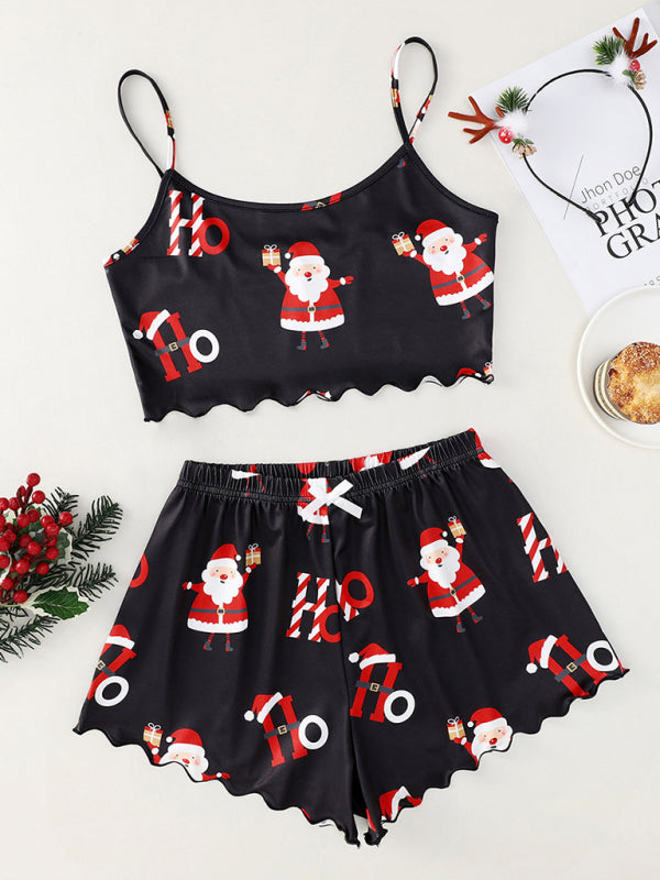 Gingerbread & Snowman Holiday Sleepwear Christmas Pajama Set | Chuzko.com