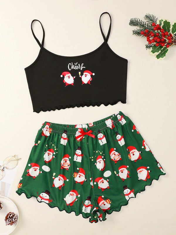 Santa Baby Holiday Pajama Set Christmas Loungewear Pajamas | Chuzko.com