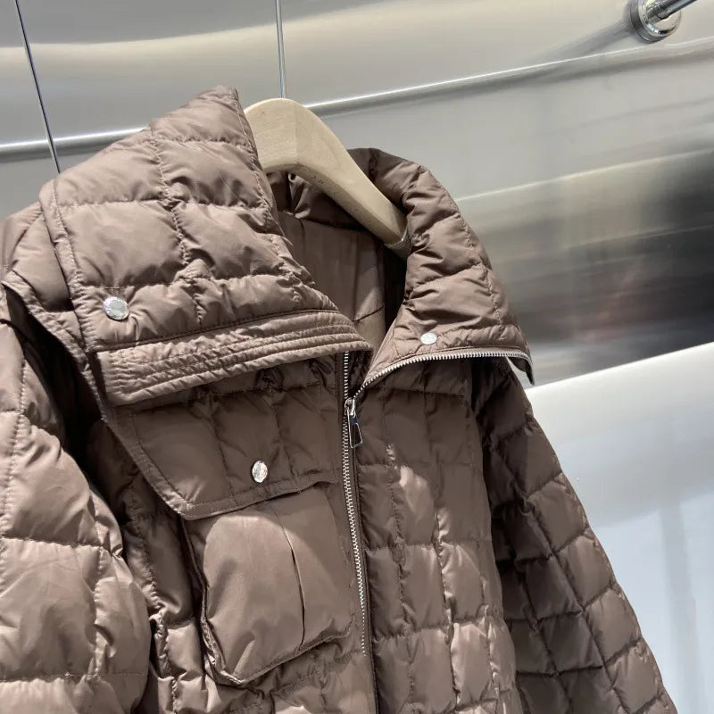 Cropped Winter Down Jacket – City Street Style Down Jackets | Chuzko.com