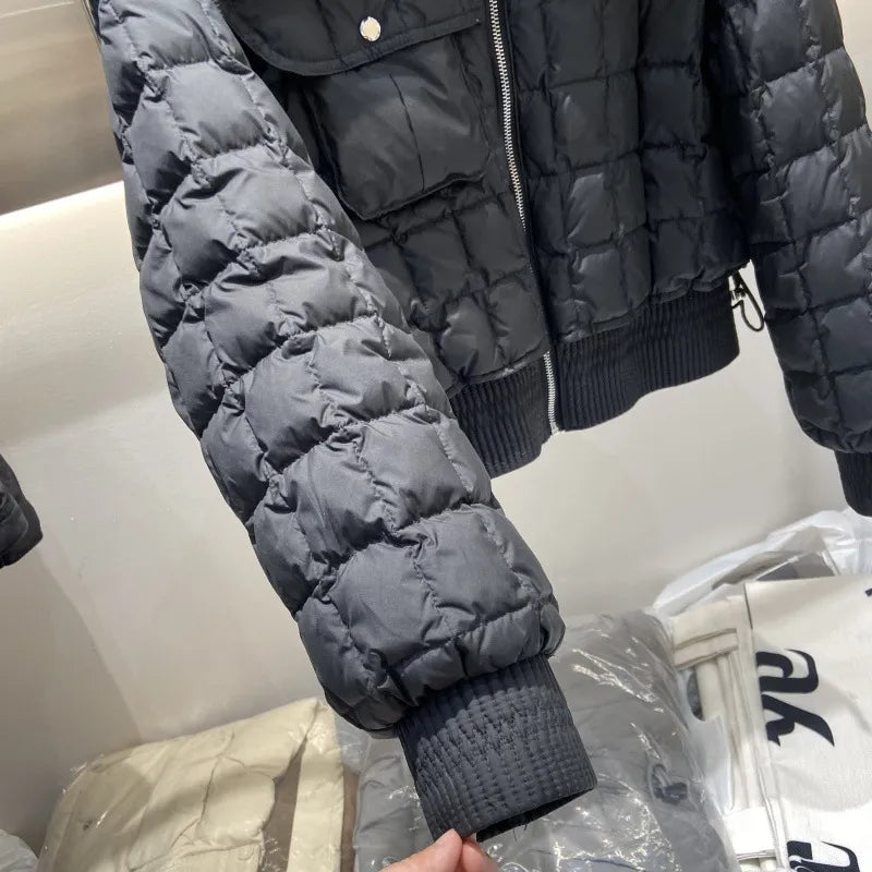 Cropped Winter Down Jacket – City Street Style Down Jackets | Chuzko.com