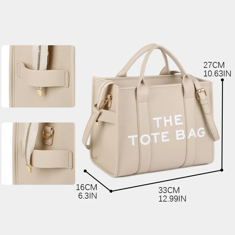 Trendy Beige Leather Shoulder Bag – The Tote Bag Tote Bags | Chuzko.com