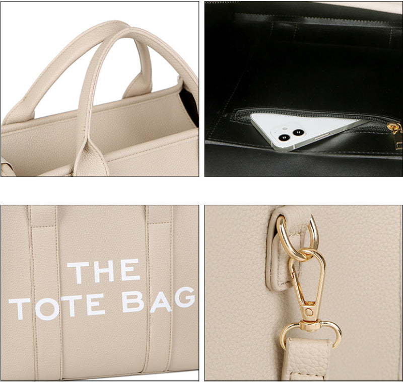 Trendy Beige Leather Shoulder Bag – The Tote Bag Tote Bags | Chuzko.com