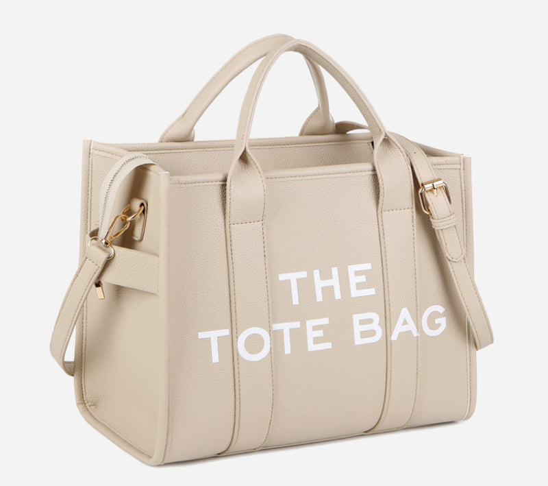 Trendy Beige Leather Shoulder Bag – The Tote Bag Tote Bags | Chuzko.com