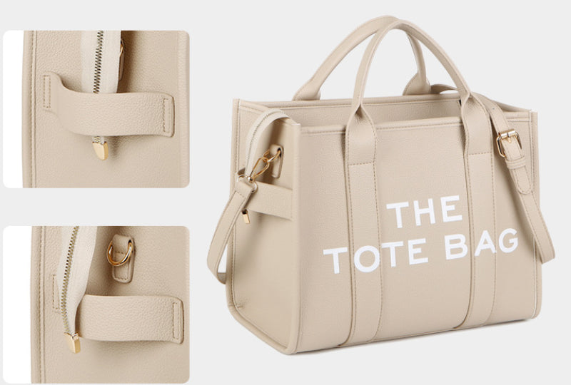 Trendy Beige Leather Shoulder Bag – The Tote Bag Tote Bags | Chuzko.com