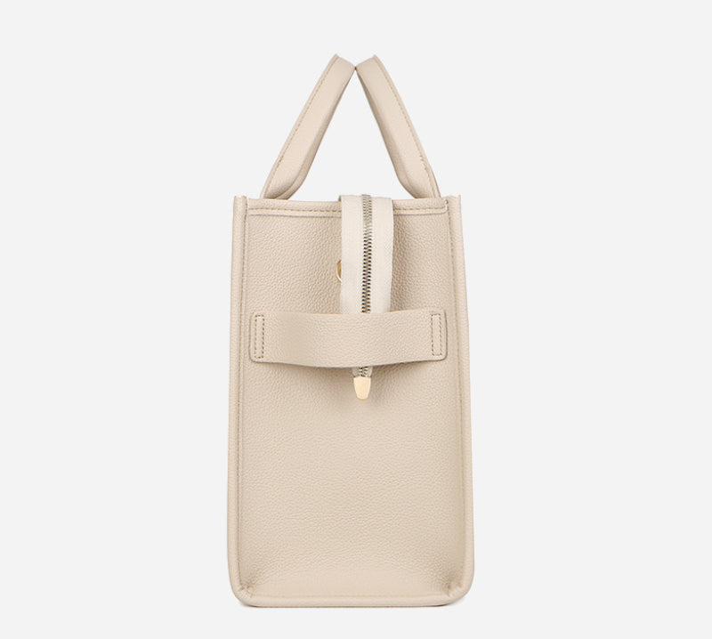 Trendy Beige Leather Shoulder Bag – The Tote Bag Tote Bags | Chuzko.com