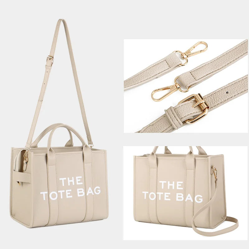 Trendy Beige Leather Shoulder Bag – The Tote Bag Tote Bags | Chuzko.com