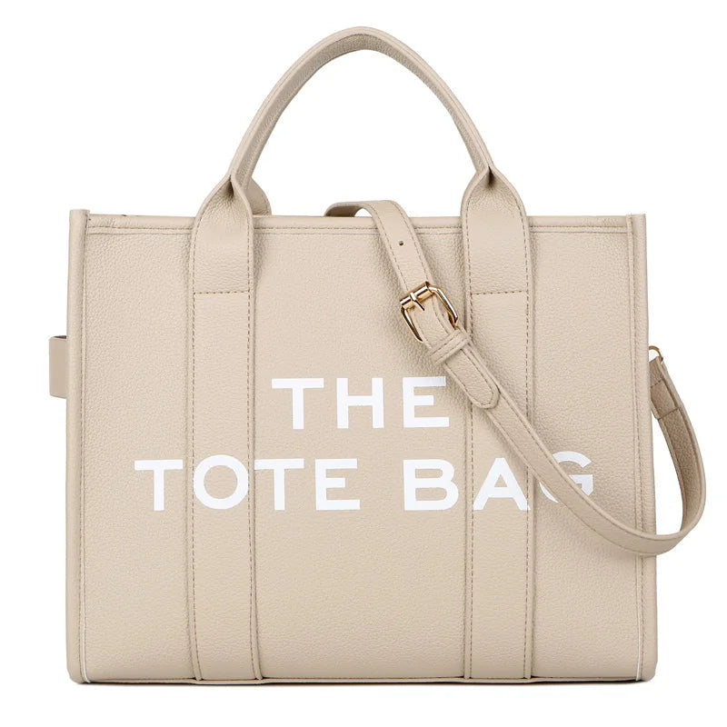 Trendy Beige Leather Shoulder Bag – The Tote Bag Tote Bags | Chuzko.com