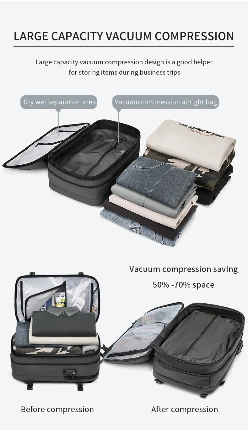 Voyager Elite 17-Inch Laptop Backpack with Vacuum Compression | Chuzko.com