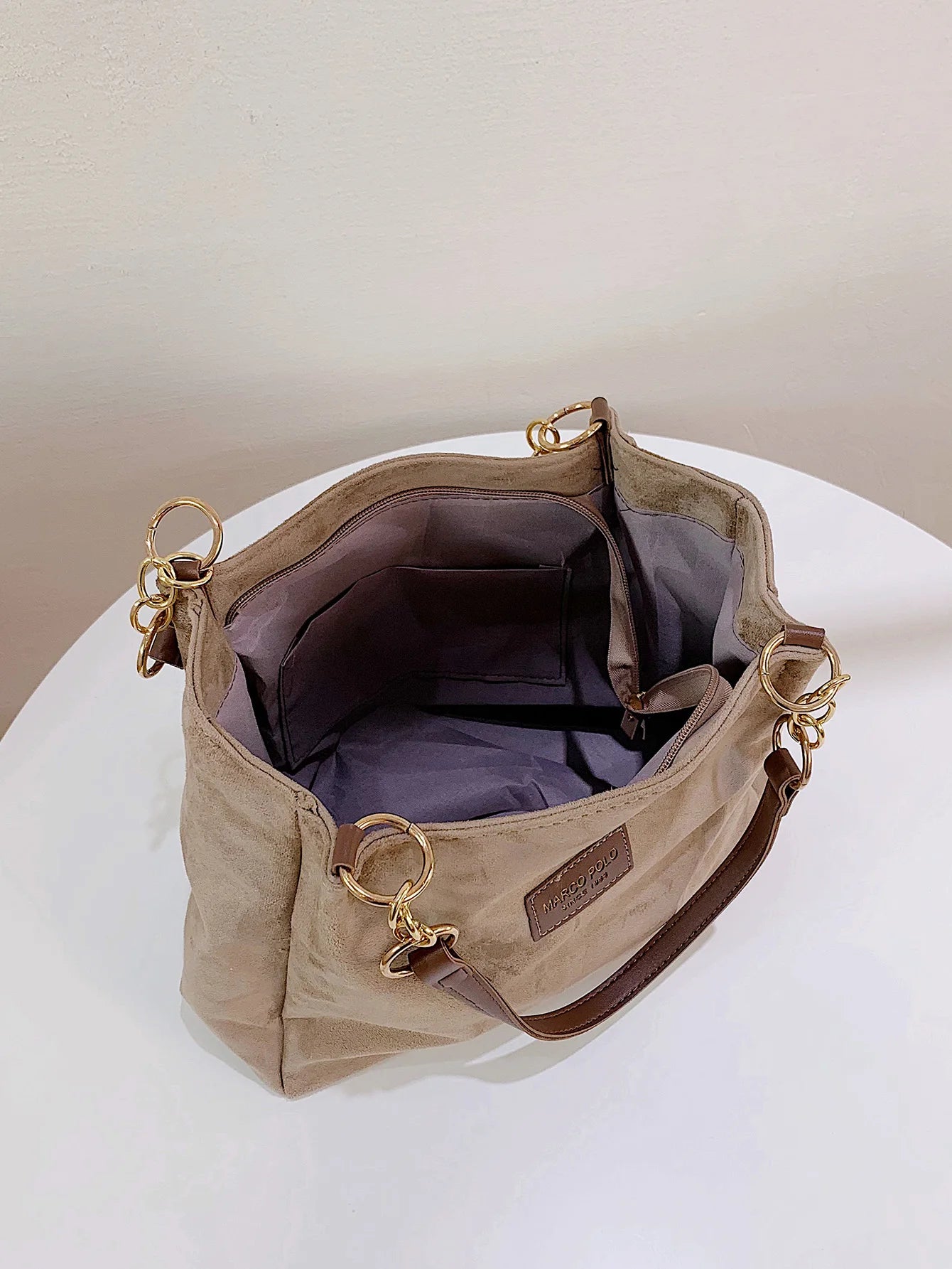 Luxury Faux Suede Ladies Tote – Perfect for Commuting & Casual | Chuzko.com