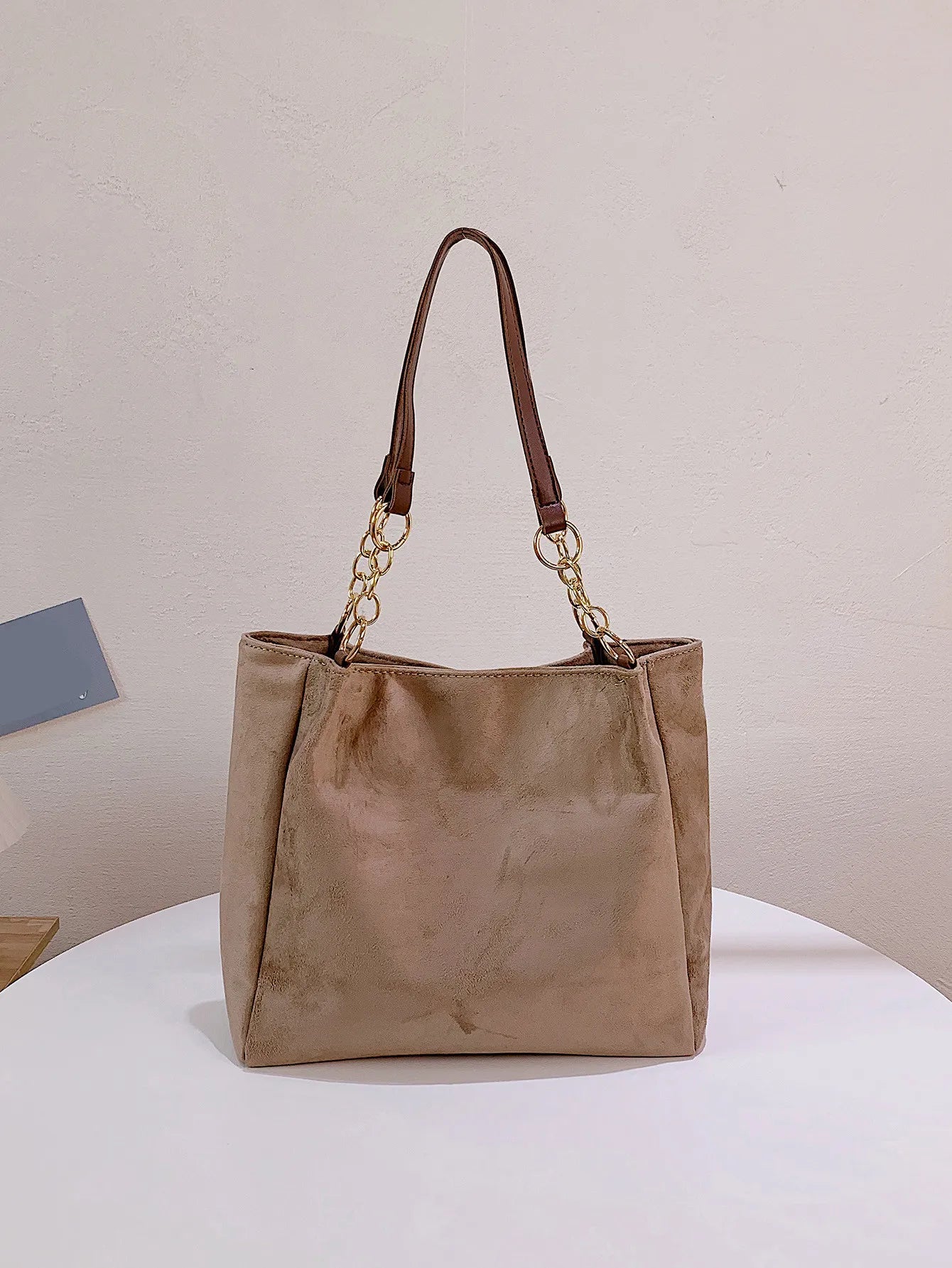 Luxury Faux Suede Ladies Tote – Perfect for Commuting & Casual | Chuzko.com