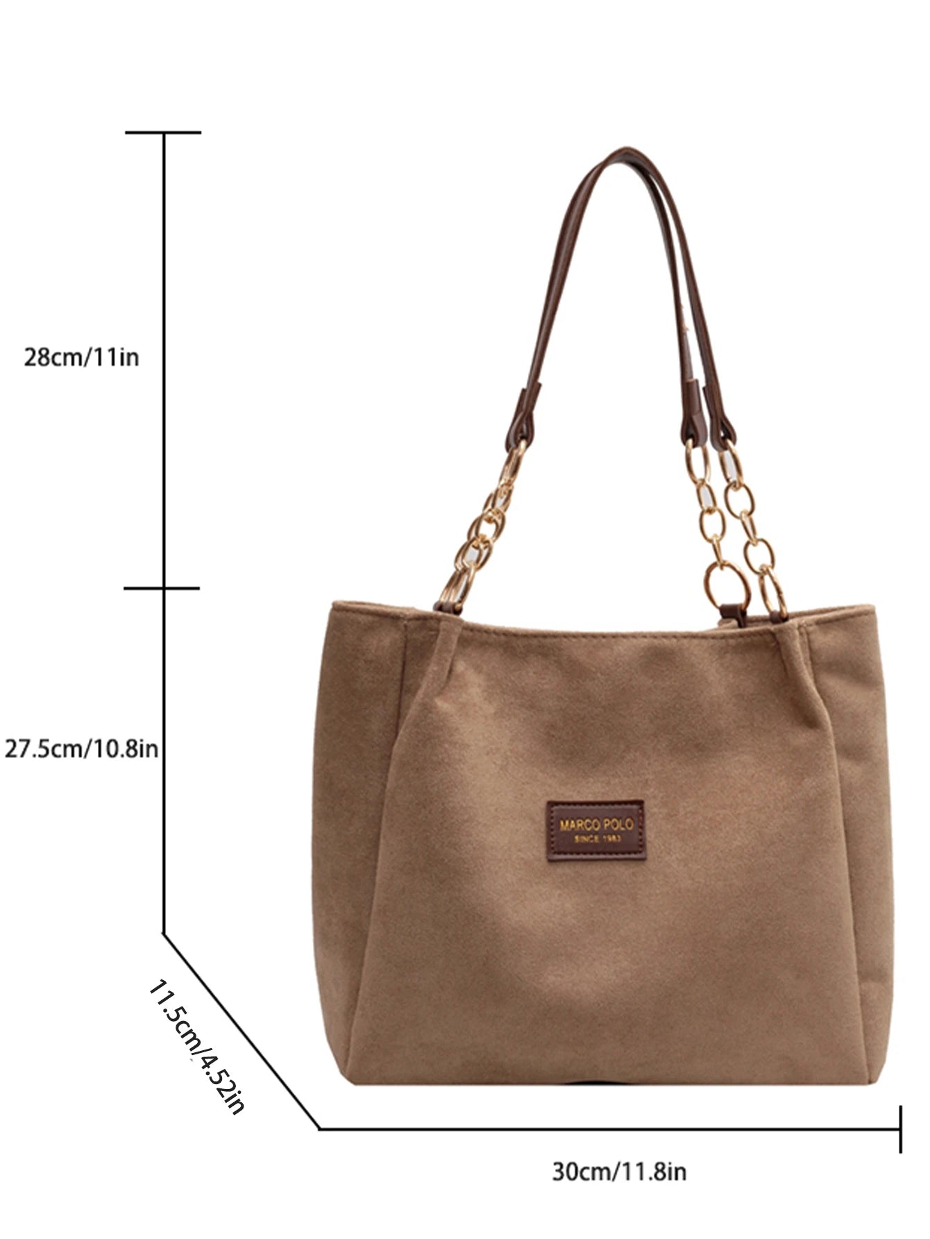 Luxury Faux Suede Ladies Tote – Perfect for Commuting & Casual | Chuzko.com