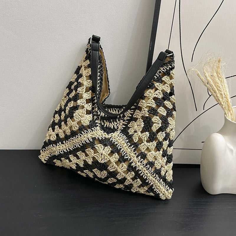 Chic Boho Straw Weave Tote Woven Straw Handbags | Chuzko.com