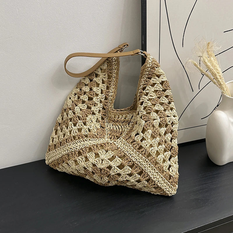 Chic Boho Straw Weave Tote Woven Straw Handbags | Chuzko.com