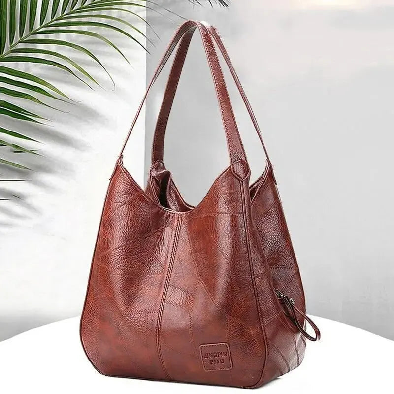 Faux Leather Marble Grain Shoulder Bag Daily Commuter Tote Bags | Chuzko.com