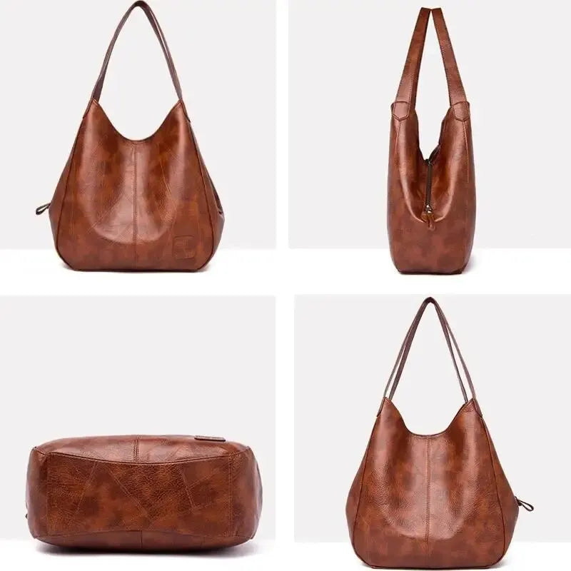 Faux Leather Marble Grain Shoulder Bag Daily Commuter Tote Bags | Chuzko.com