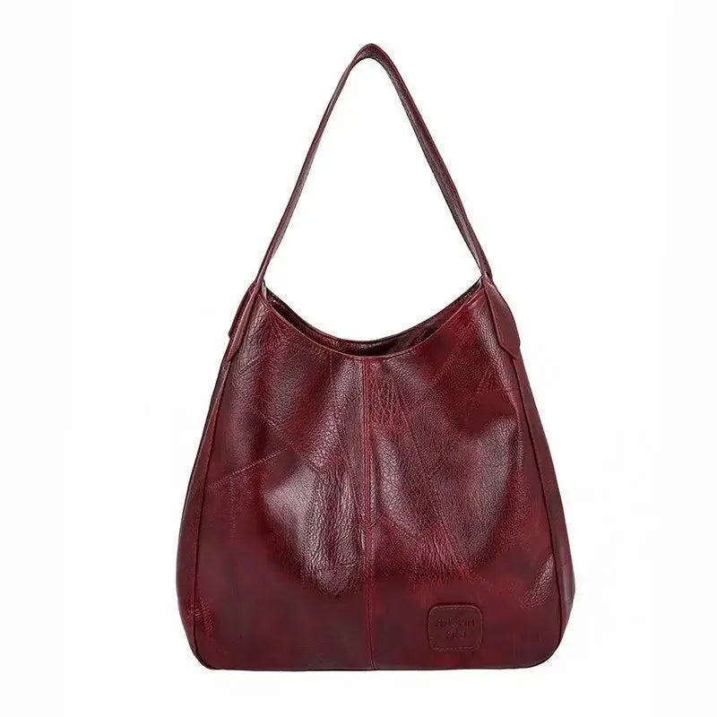 Faux Leather Marble Grain Shoulder Bag Daily Commuter Tote Bags | Chuzko.com