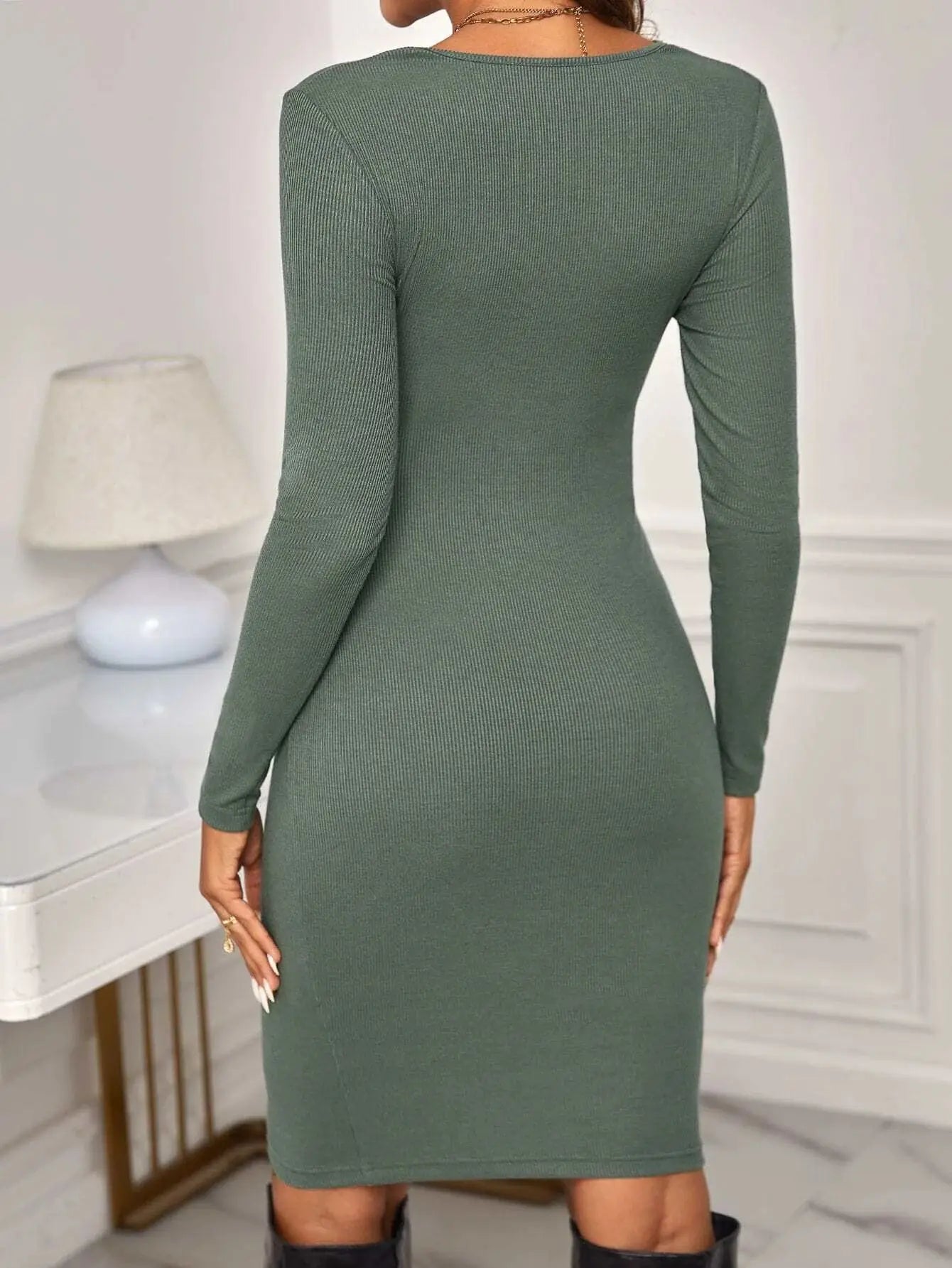 Belly Embrace Knit Midi - Long Sleeve Maternity Maternity Dresses | Chuzko.com