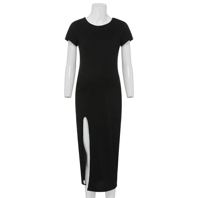 Chic Mama Maternity Maxi with Leg Flair Maternity Dresses | Chuzko.com