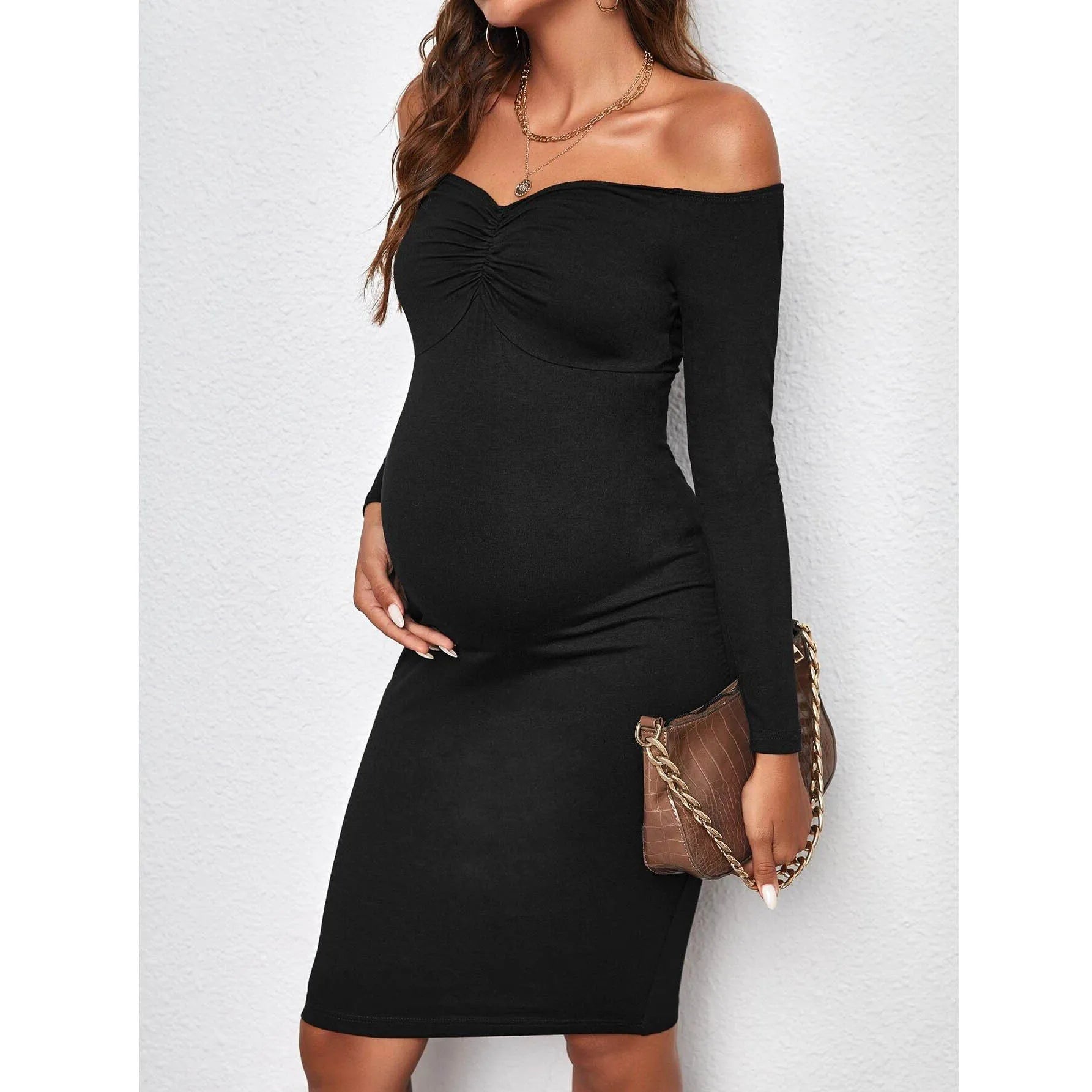 Mama Glow Long Sleeve Midi	