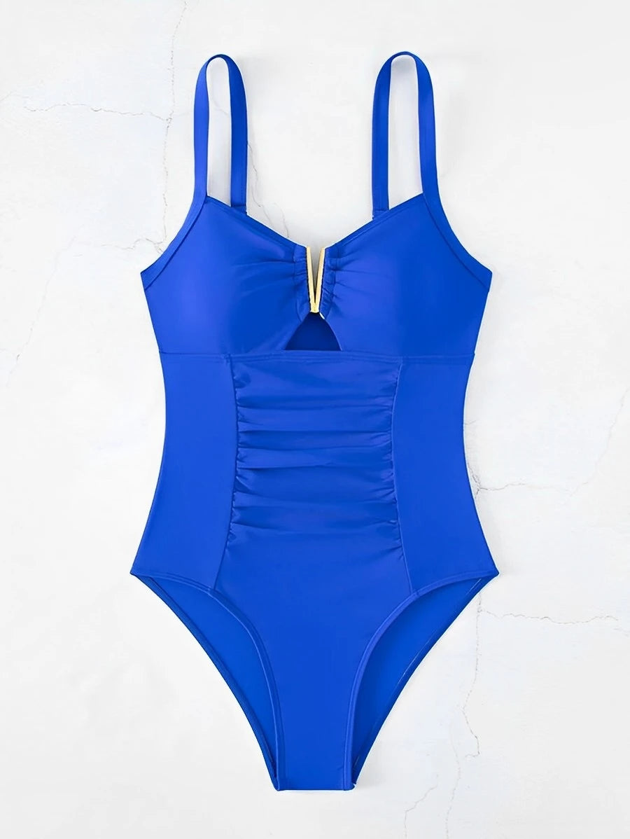 Sun-Siren Ruched Monokini Monokini Swimwears | Chuzko.com