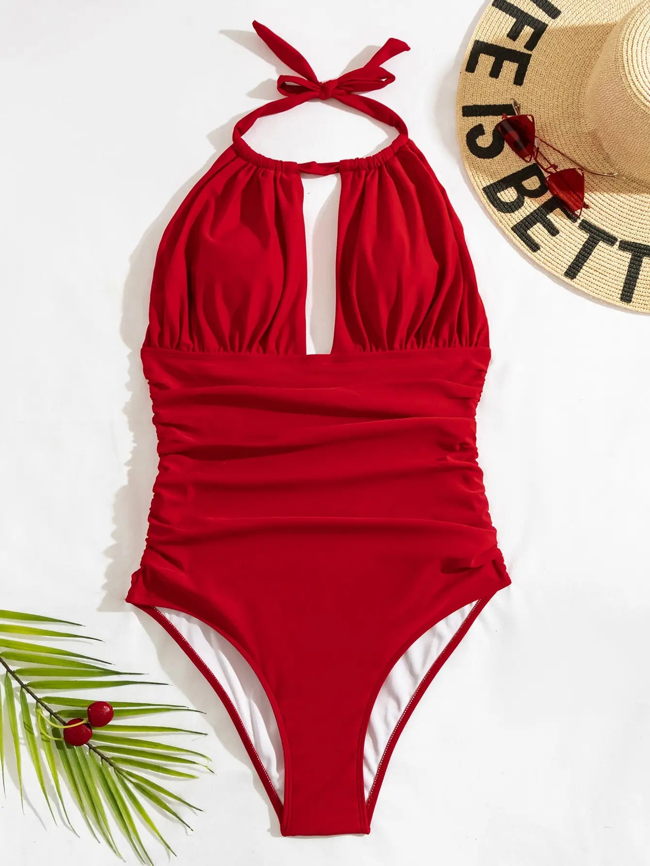 Pool Party Ruched Monokini-suit Monokini Swimwears | Chuzko.com