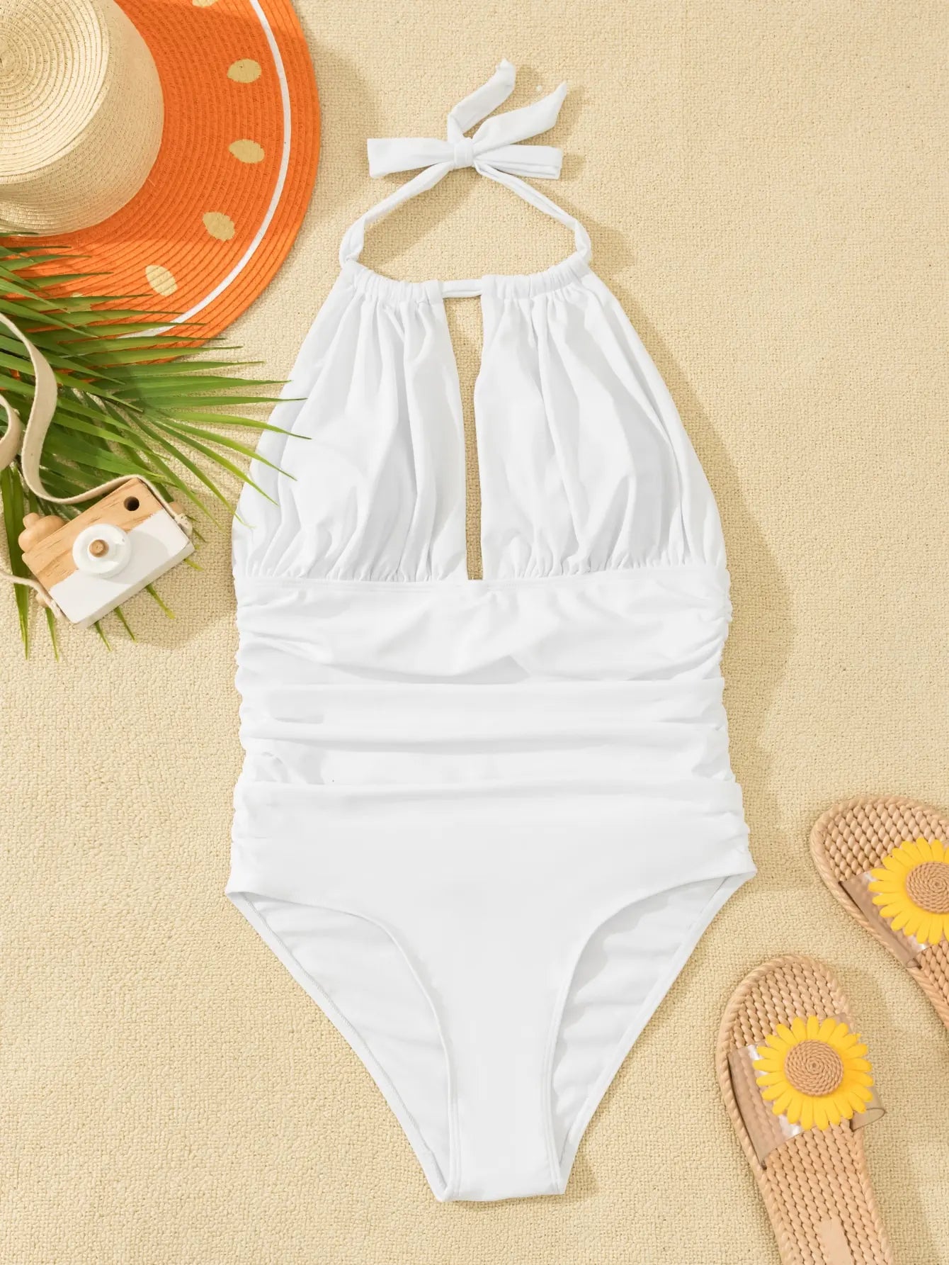 Pool Party Ruched Monokini-suit Monokini Swimwears | Chuzko.com