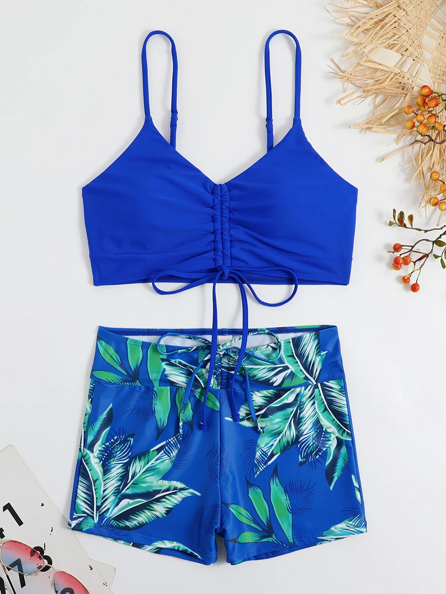 Leaf Print Beach Bikini Suit Bikini Suits | Chuzko.com