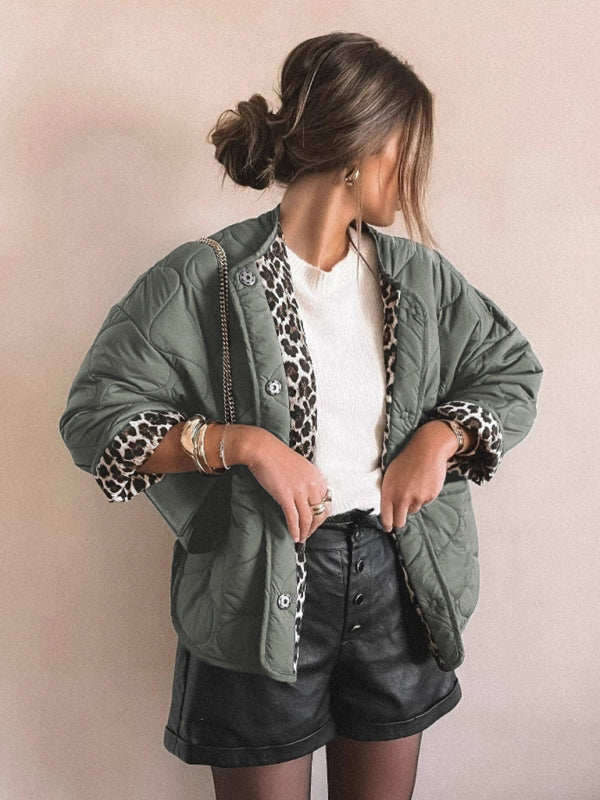 Olive Autumn Quilted Jacket Jackets | Chuzko.com