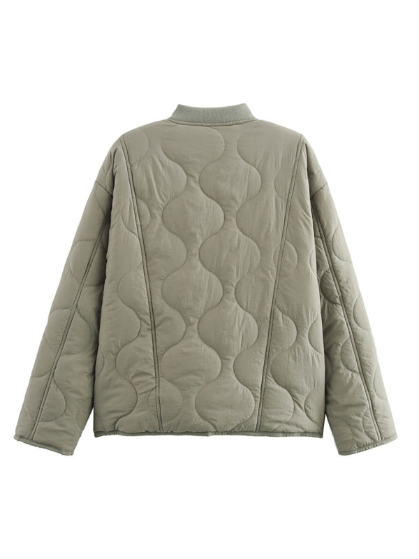 Olive Autumn Quilted Jacket Jackets | Chuzko.com